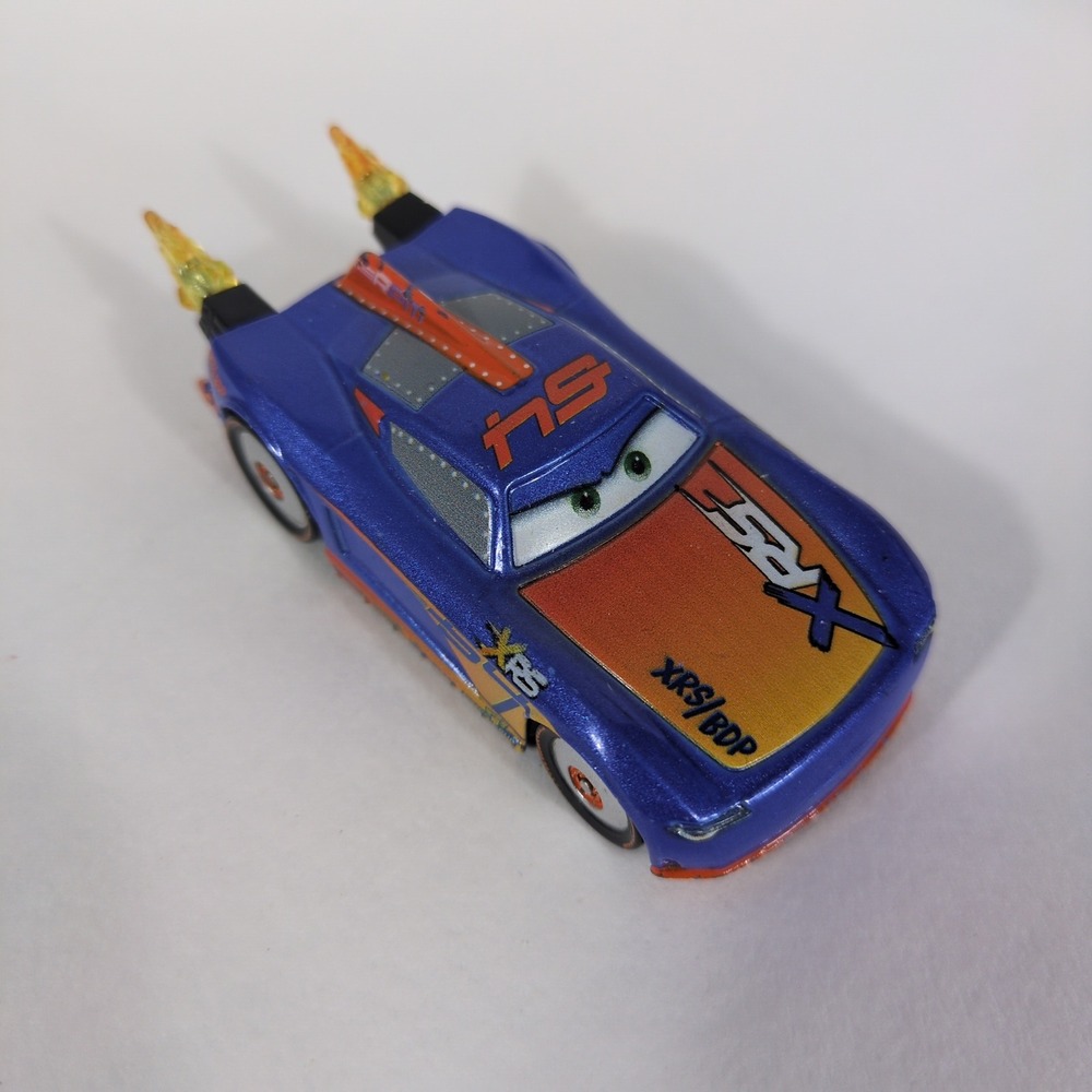 Disney Pixar Cars Mattel XRS Rocket Racing Barry DePedal No 54 Blue Diecast Car
